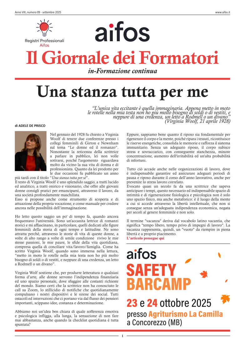 Il Giornale dei Formatori - Settembre 2025